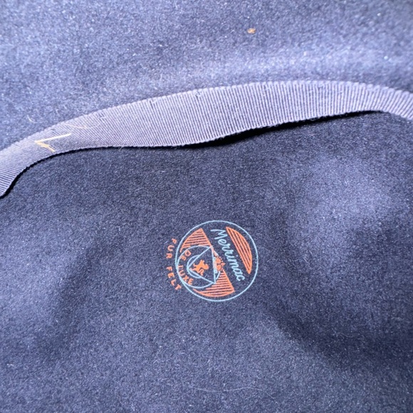 Vtg Ricki Original Black Fur Felt Merrimac Hat Colorful Feathers Half Bowler - Picture 7 of 10